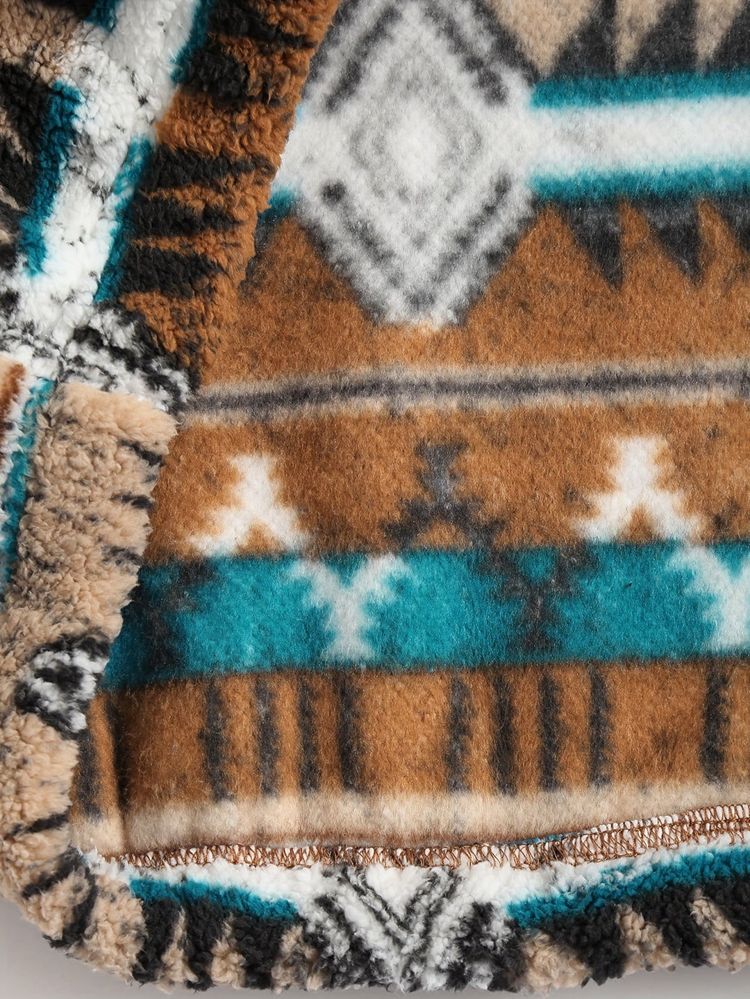 Patterned Quarter-Zip Pullover