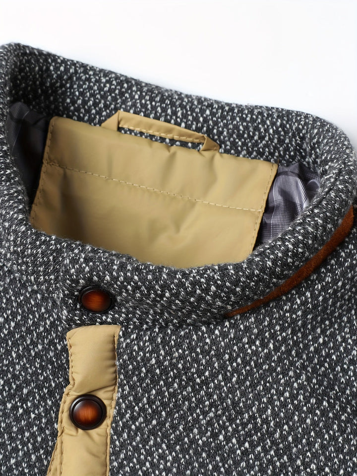 Quilted Stand-Collar Jacket