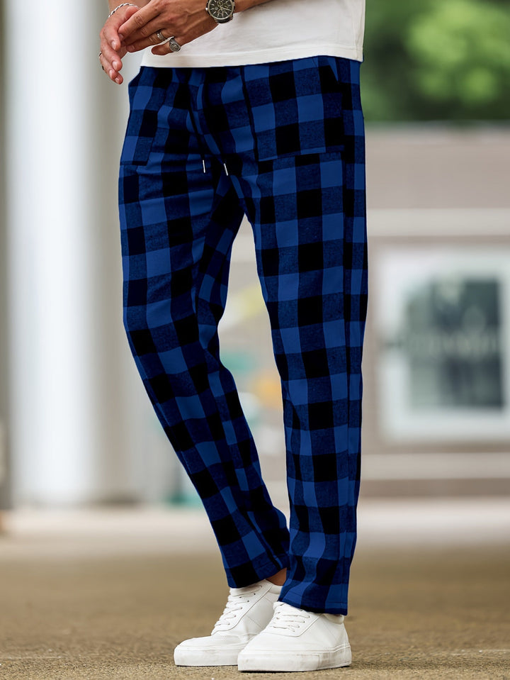Relaxed Plaid Lounge Pants