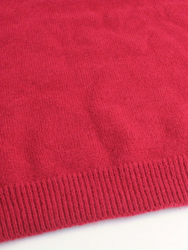 Striped-Cuff Ribbed Sweater