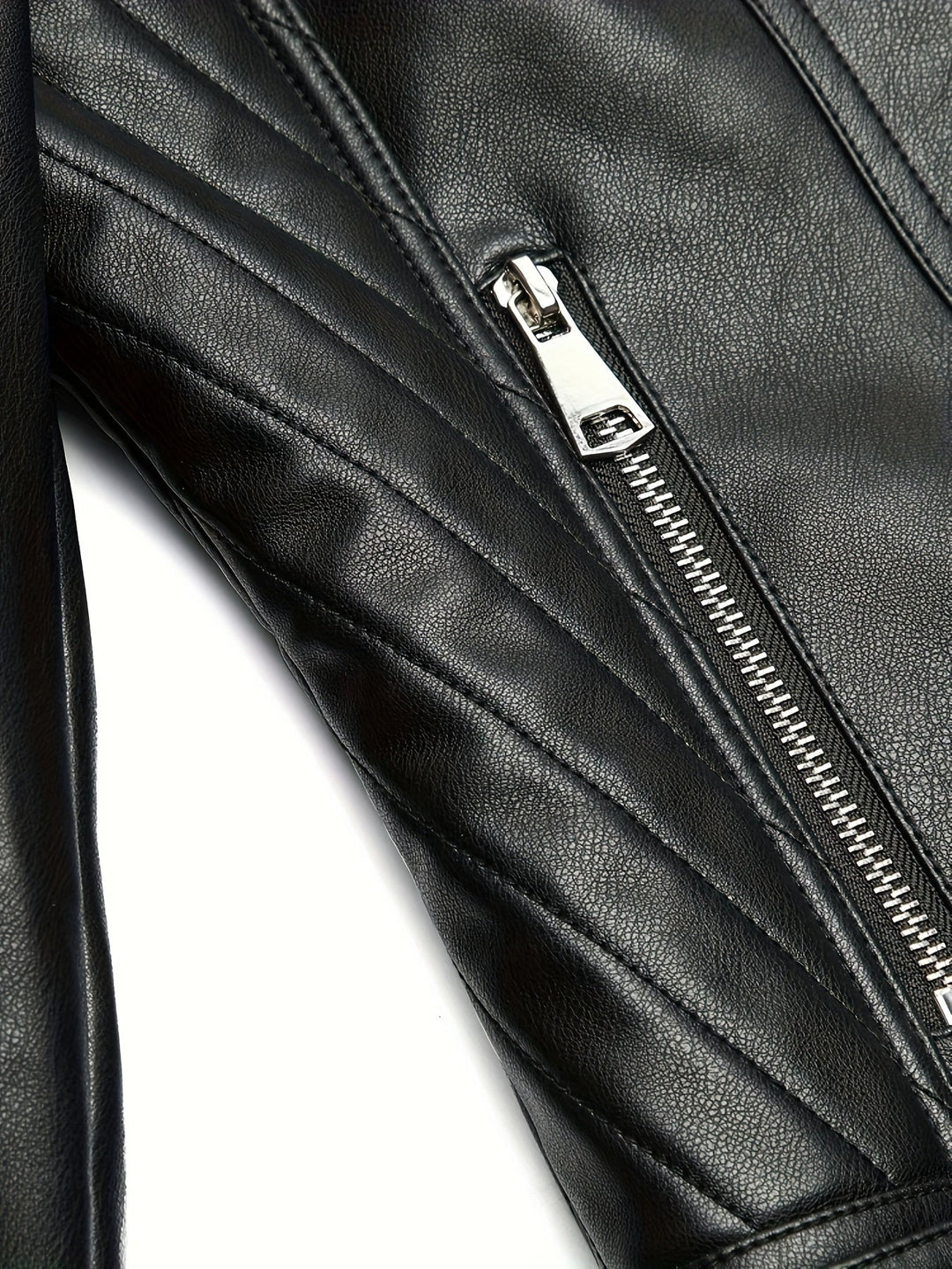 Sculpted Zip-Front Moto Jacket