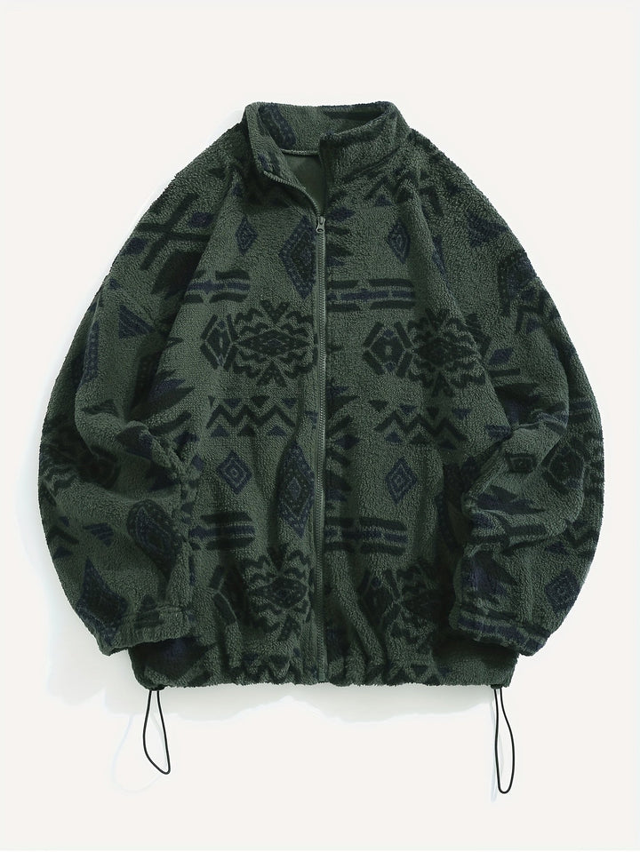 Patterned Zip-Up Jacket