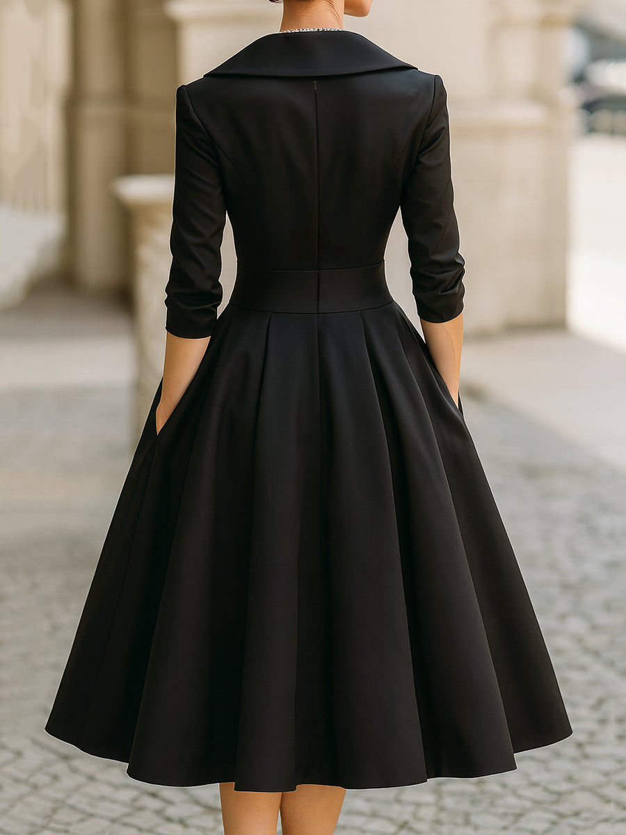 Elegant V-Neck Evening Dress