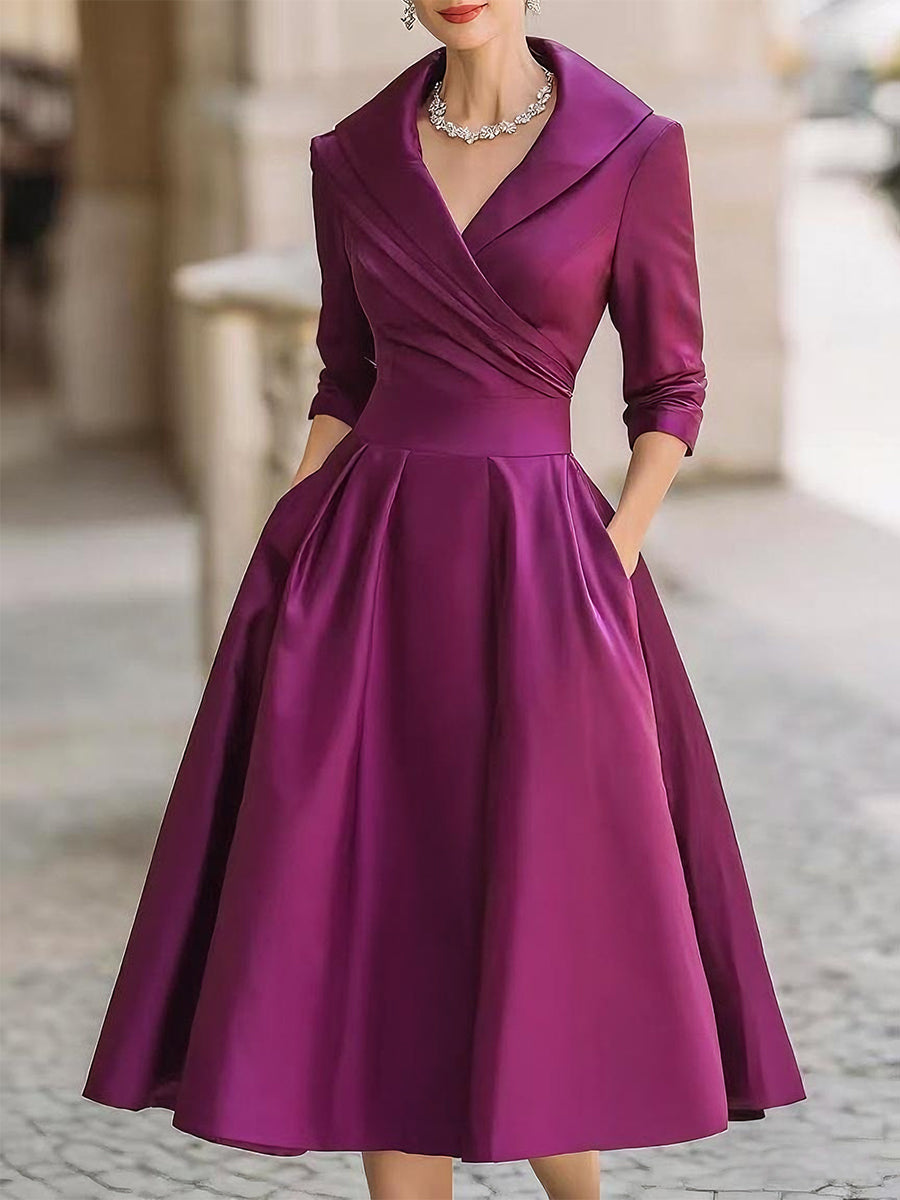 Elegant V-Neck Evening Dress