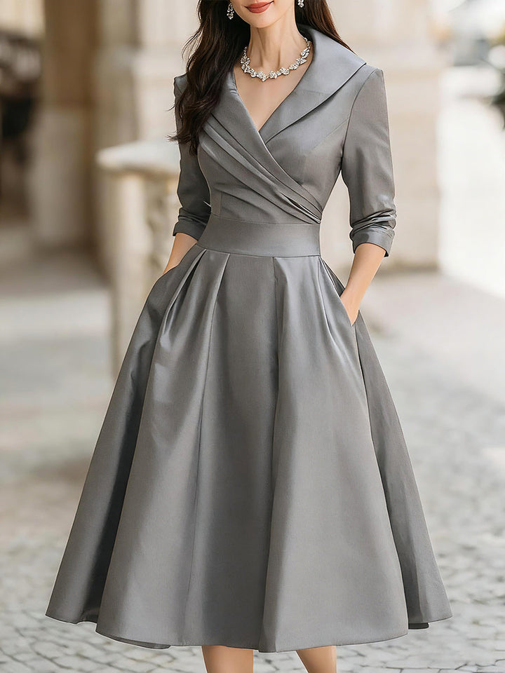 Elegant V-Neck Evening Dress