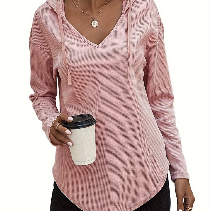 Relaxed V-Neck Hoodie