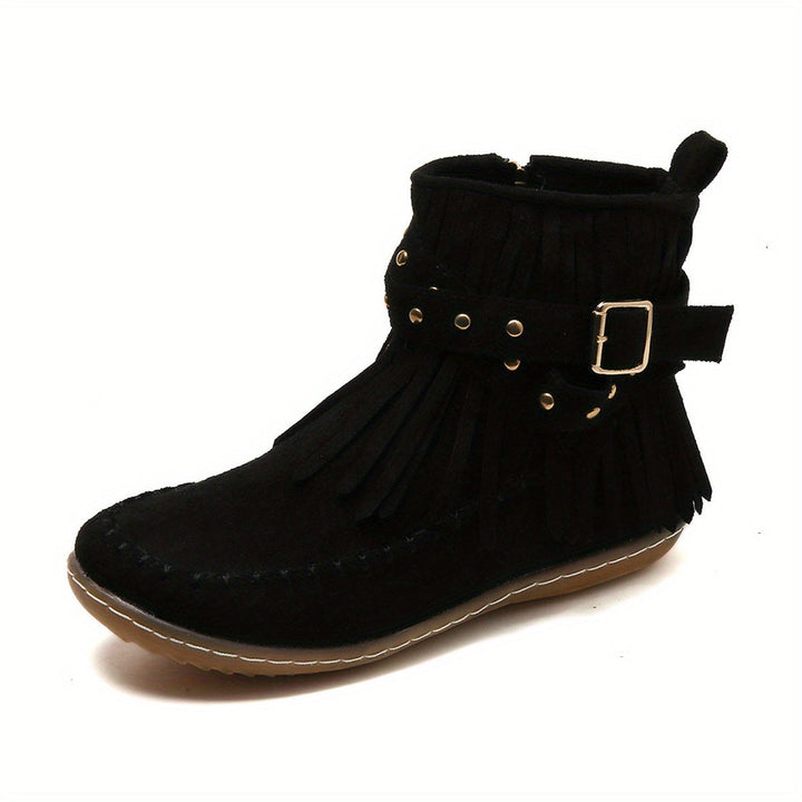 Fringed Western Ankle Boots