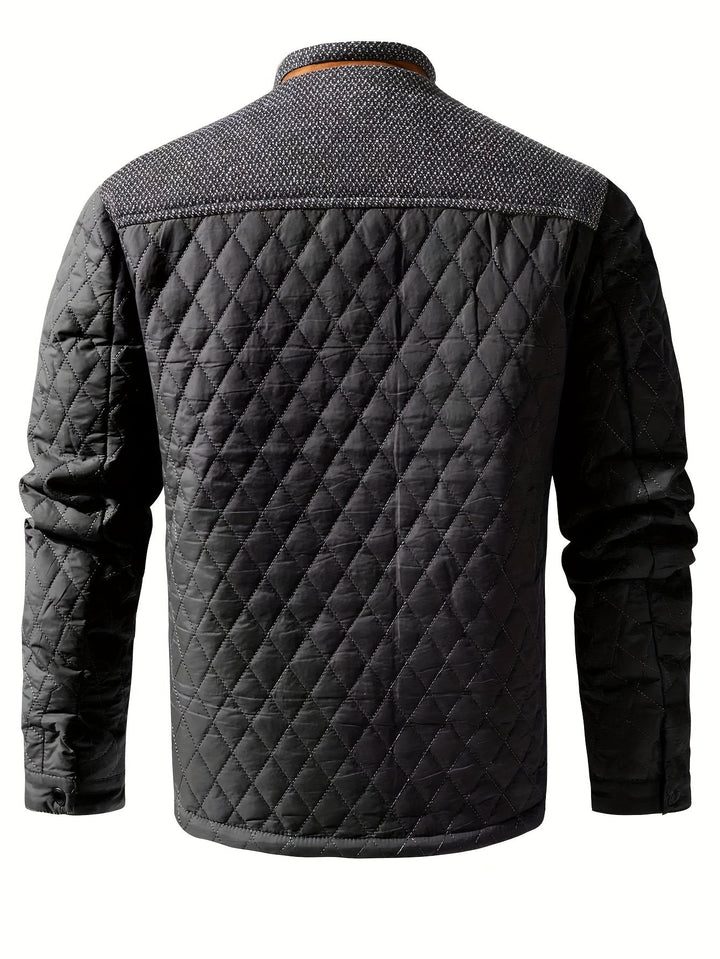 Quilted Stand-Collar Jacket
