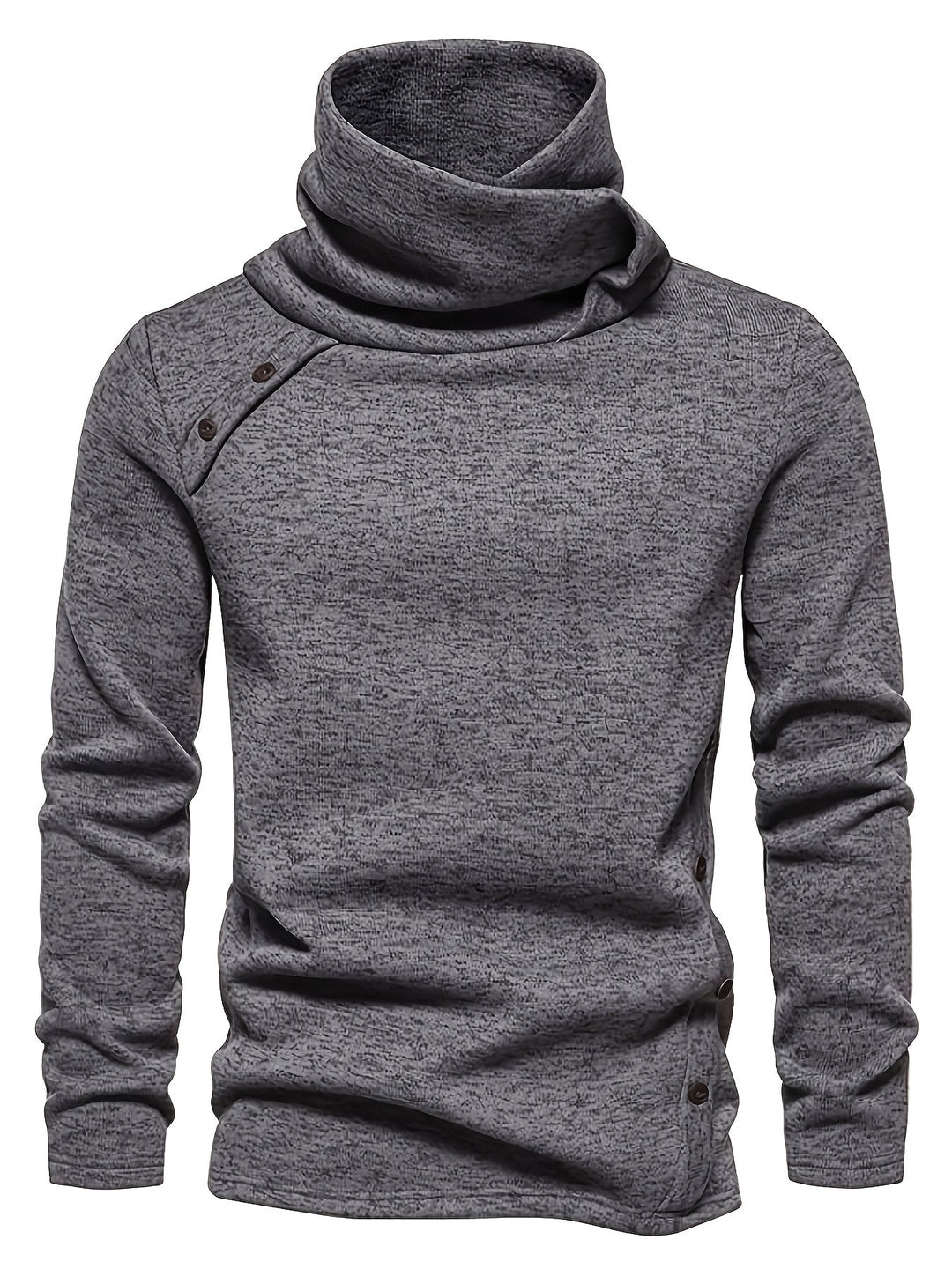 Slouchy Collar Button-Up Sweater