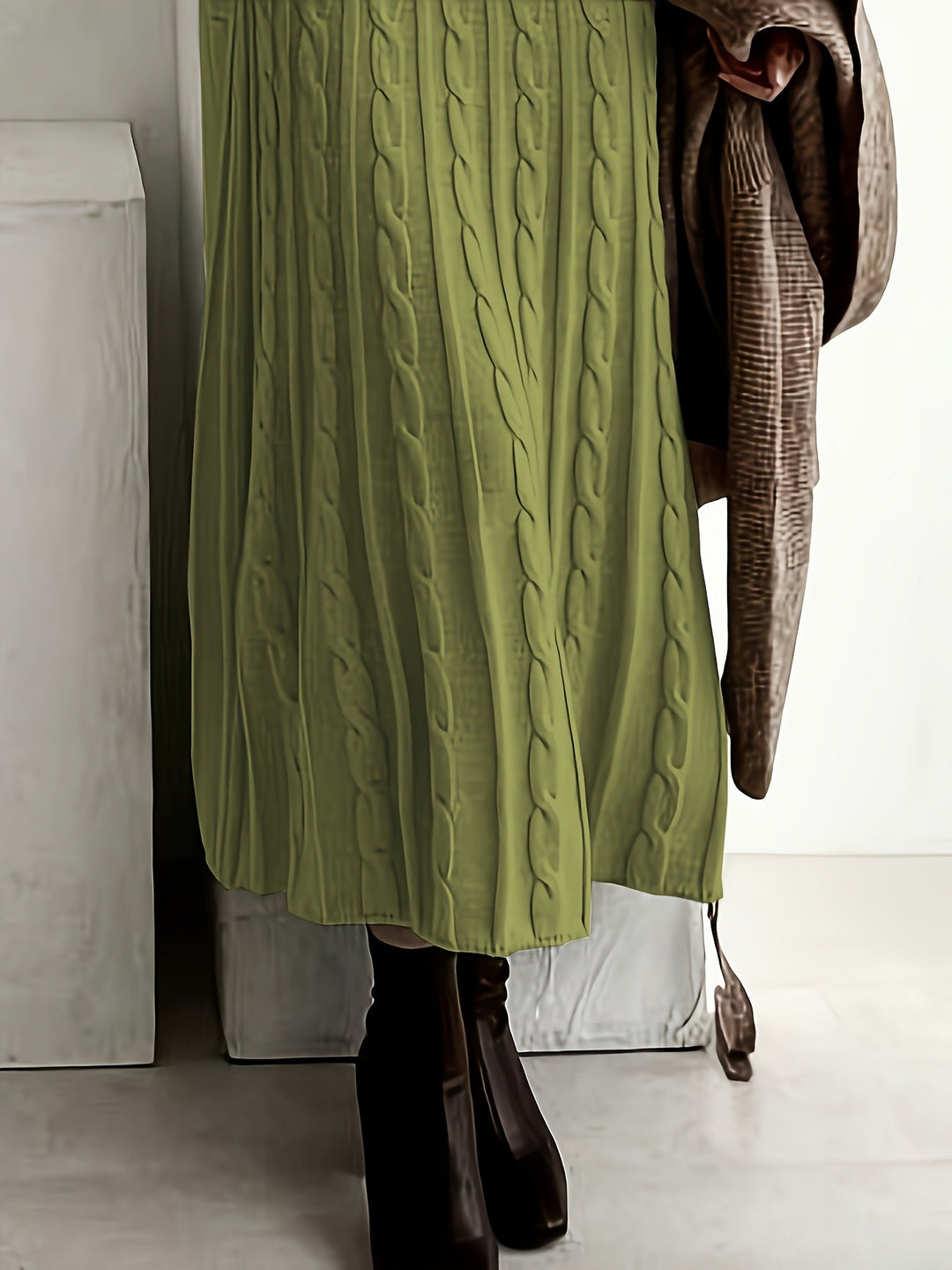 Cable-Knit Maxi Dress