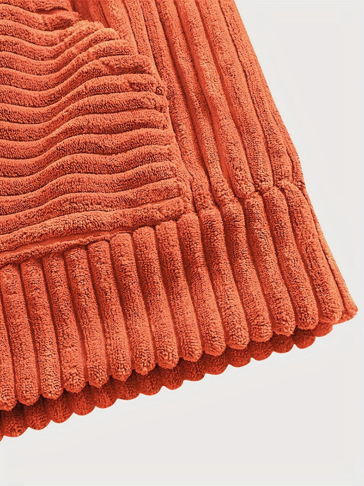 Ribbed Pullover Hoodie