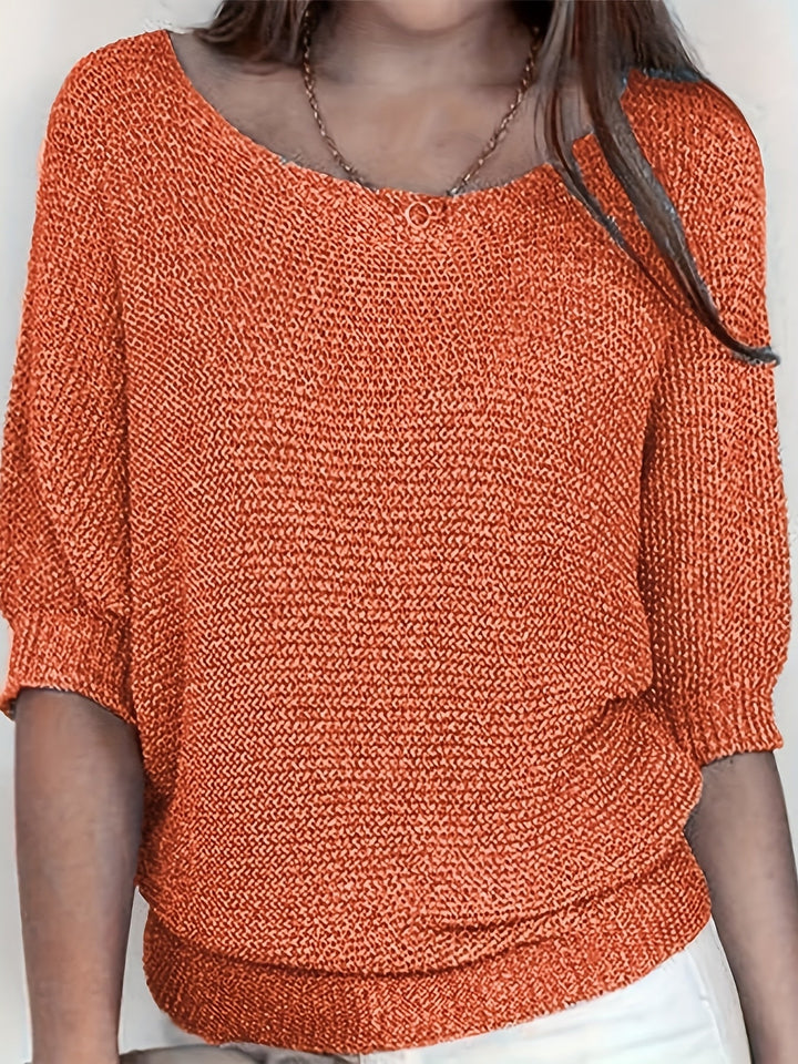Relaxed Open-Knit Sweater