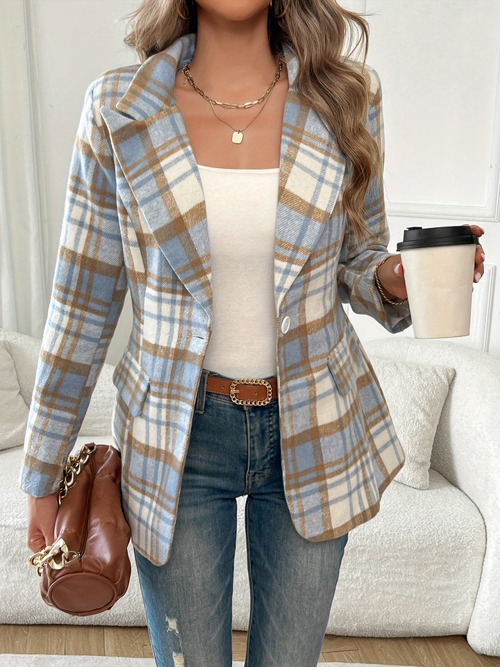 Refined Checked Blazer