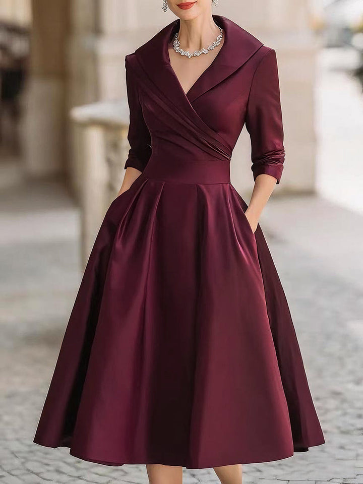 Elegant V-Neck Evening Dress