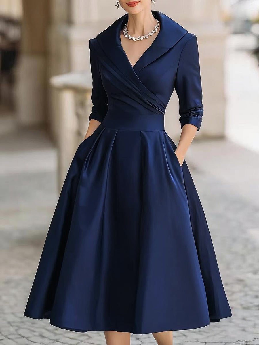 Elegant V-Neck Evening Dress