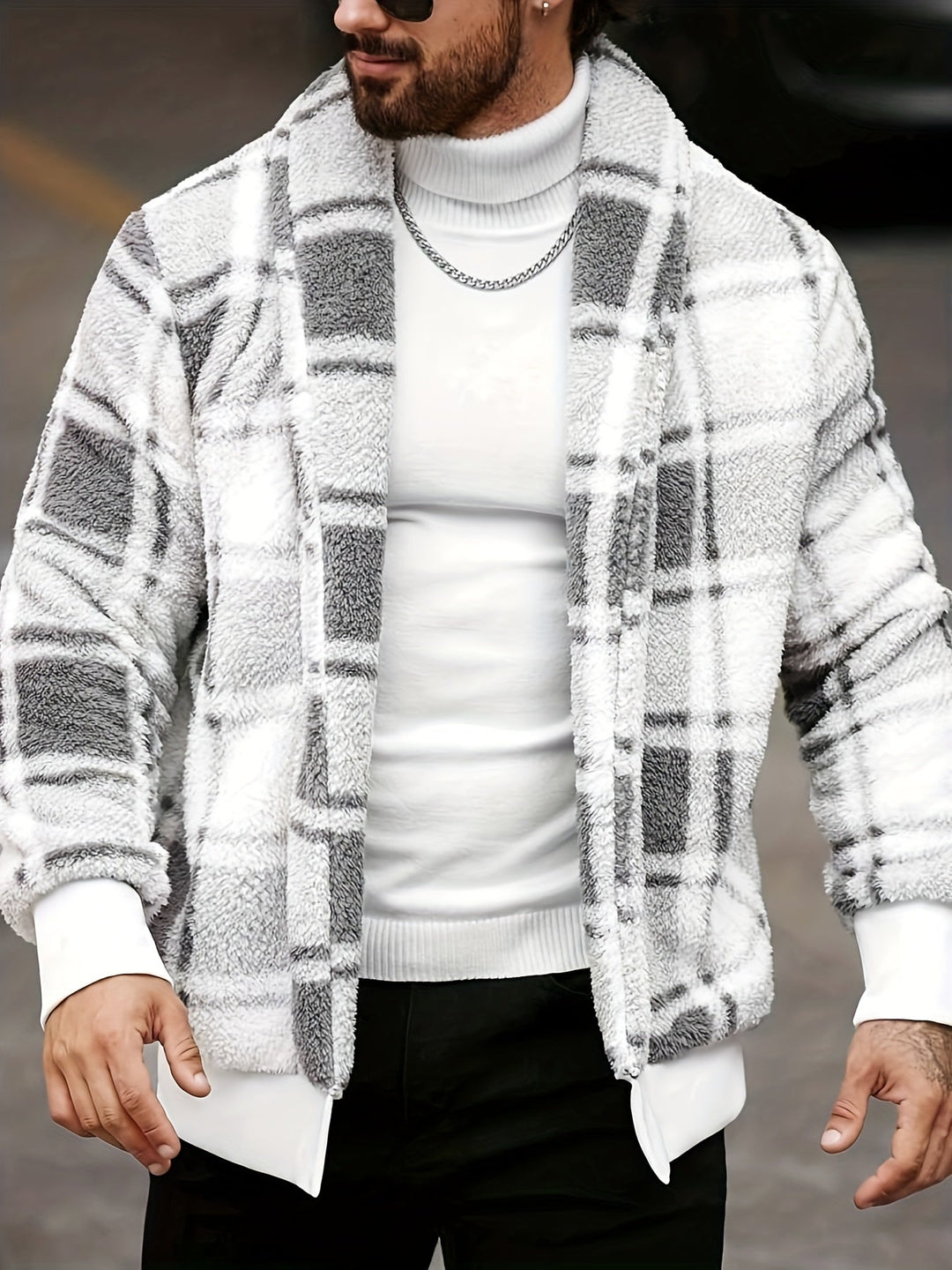 Checked Relaxed Fit Jacket