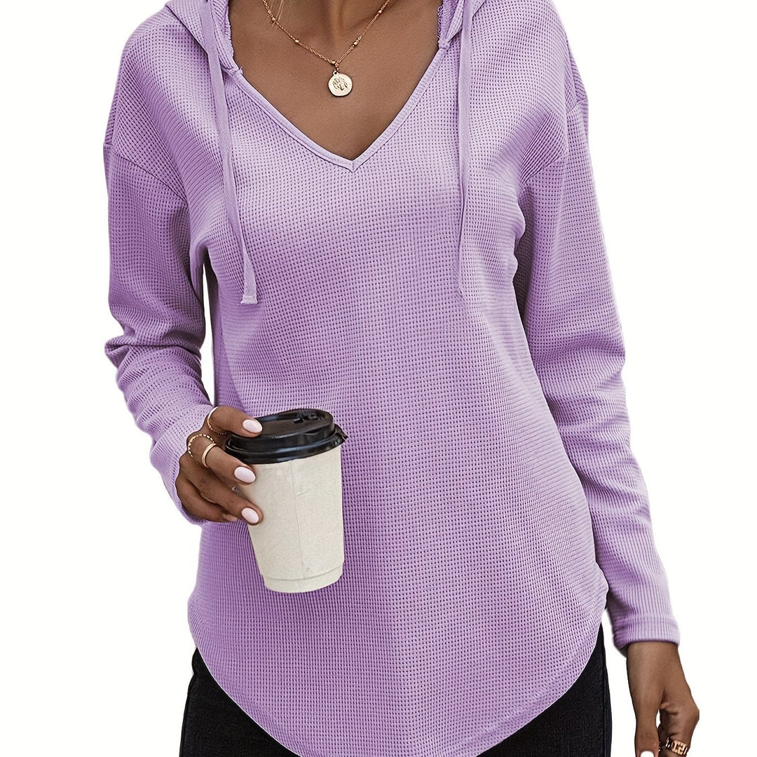 Relaxed V-Neck Hoodie