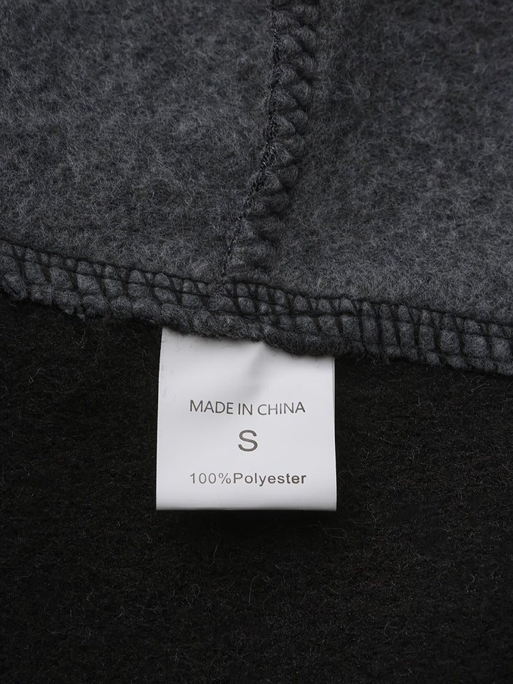 Color Block Zip-Up Hoodie
