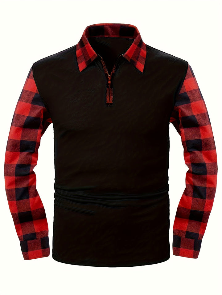 Half-Zip Contrast Shirt