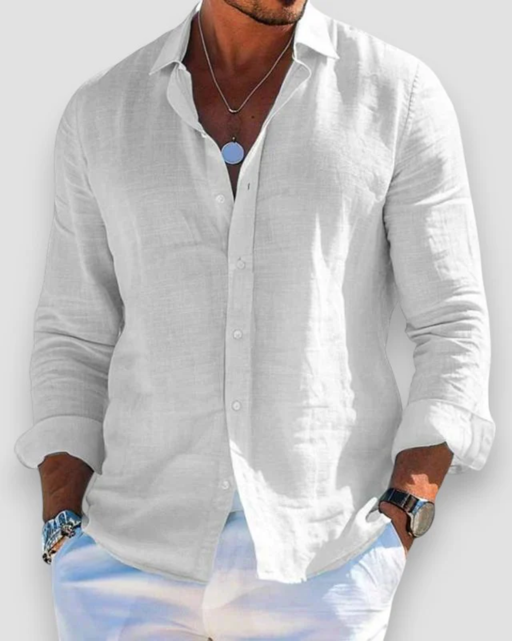 Casual Long Sleeve Button-Down Shirt