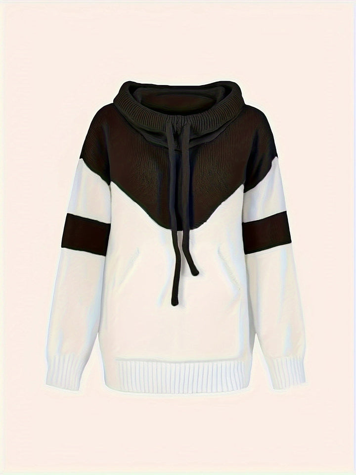 Color-Block Hooded Pullover