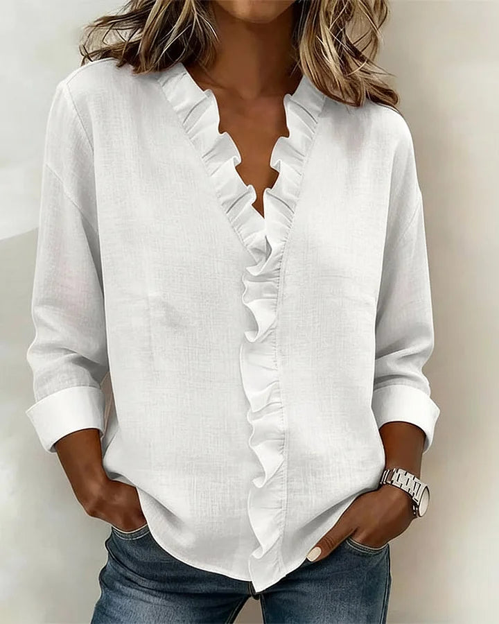 Lightweight V-Neck Blouse