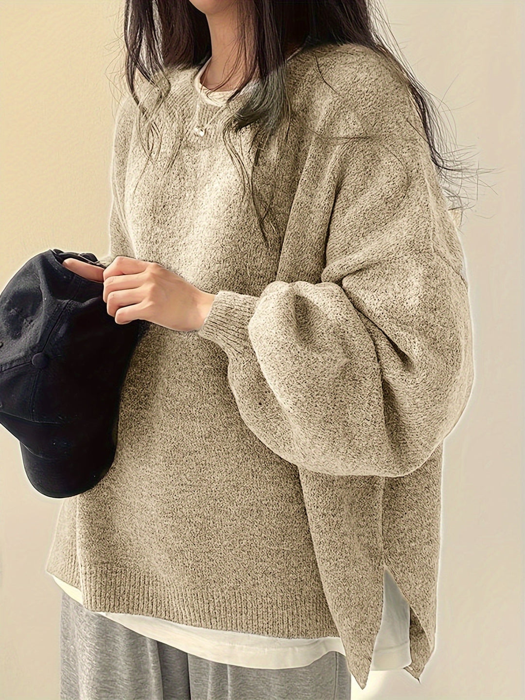 Relaxed Drop-Shoulder Sweater