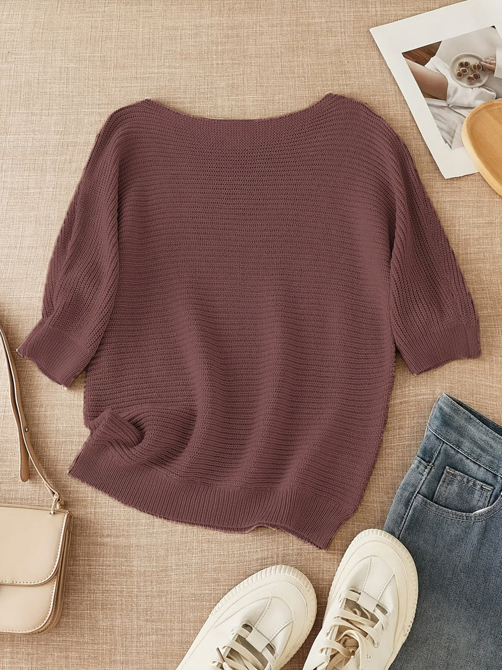 Relaxed Open-Knit Sweater