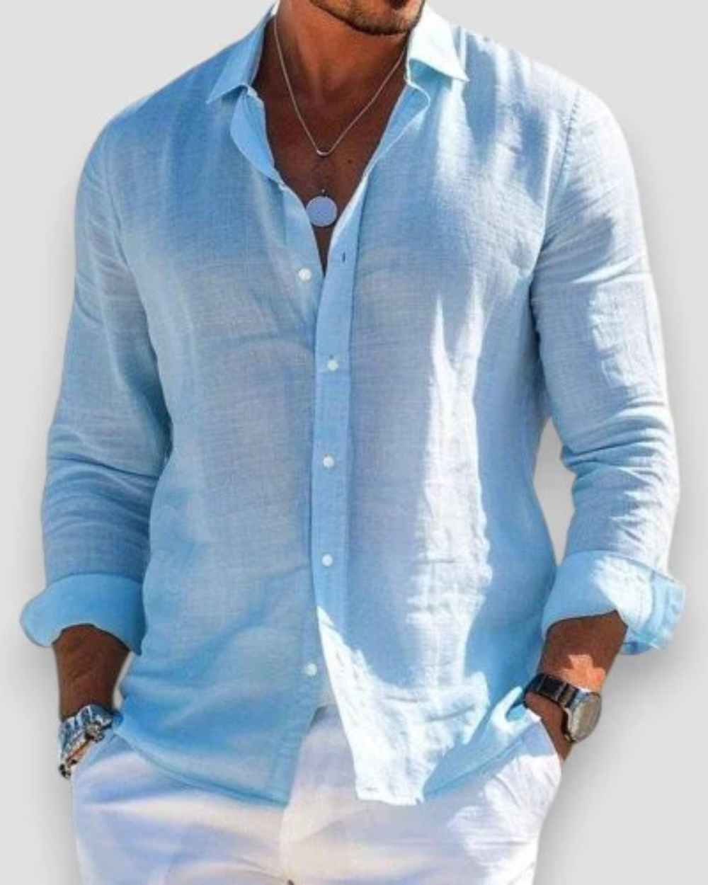 Casual Long Sleeve Button-Down Shirt