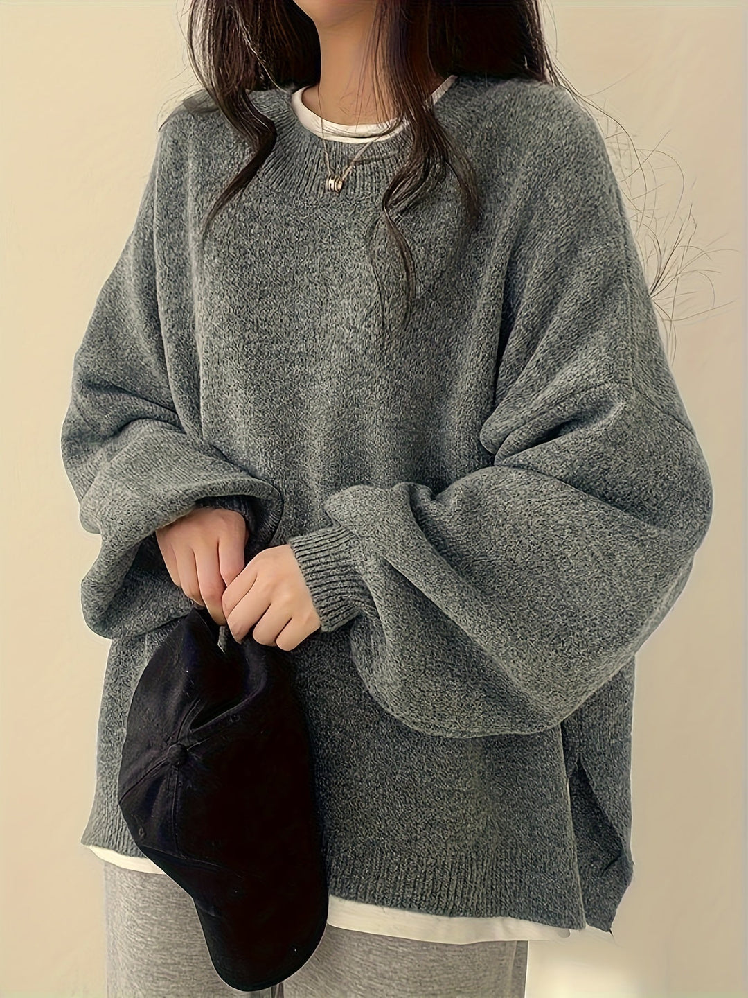 Relaxed Drop-Shoulder Sweater