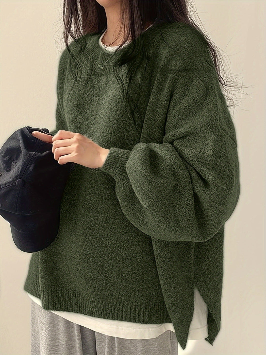 Relaxed Drop-Shoulder Sweater