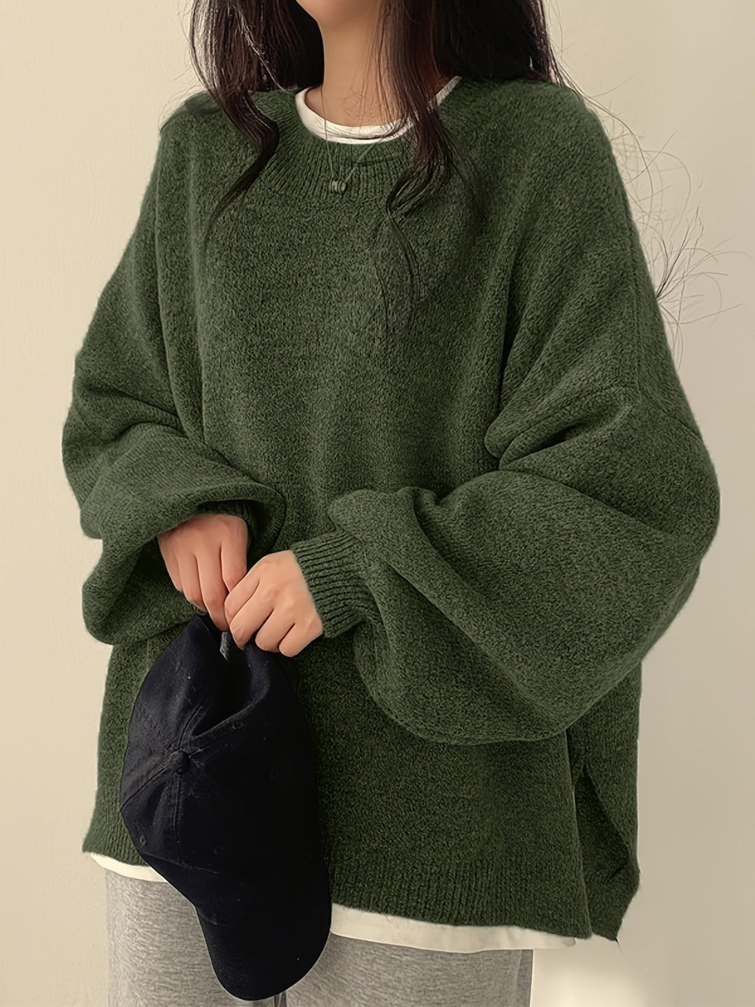 Relaxed Drop-Shoulder Sweater