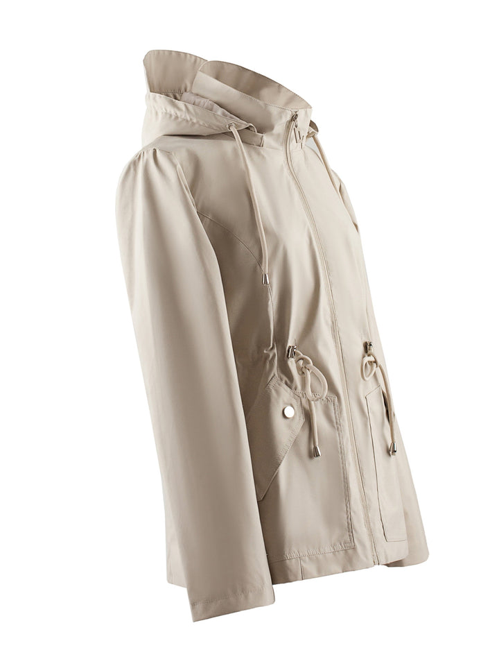 Hooded Drawstring Jacket