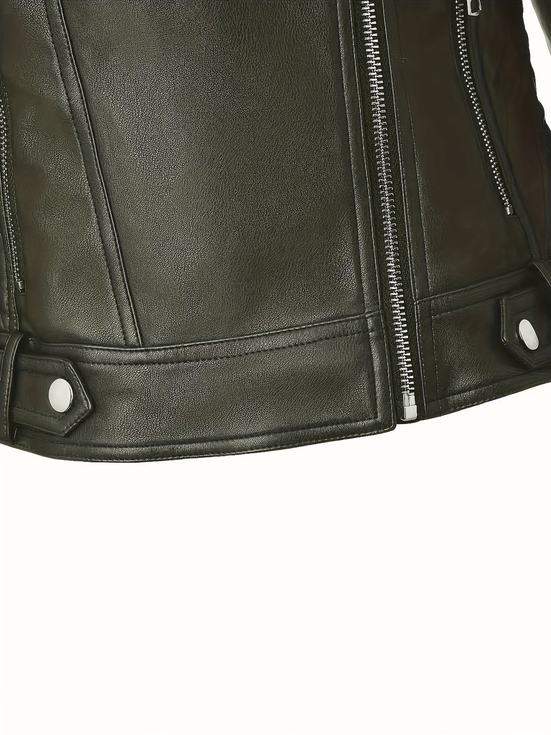 Sculpted Zip-Front Moto Jacket