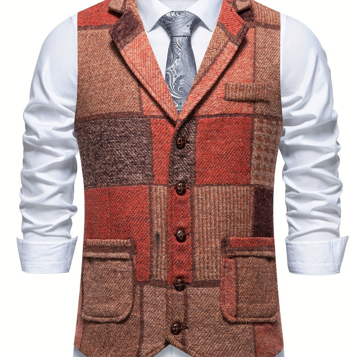 Patchwork Tailored Vest