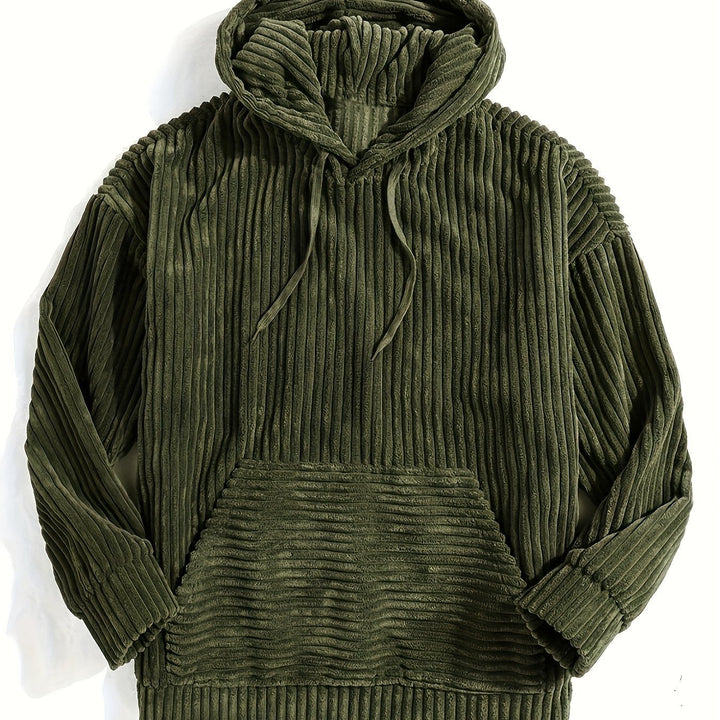 Ribbed Pullover Hoodie