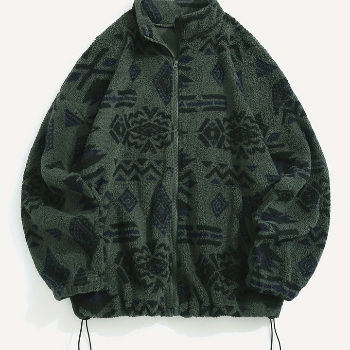 Patterned Zip-Up Jacket