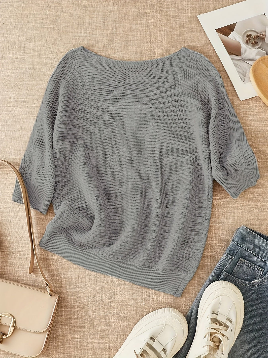 Relaxed Open-Knit Sweater