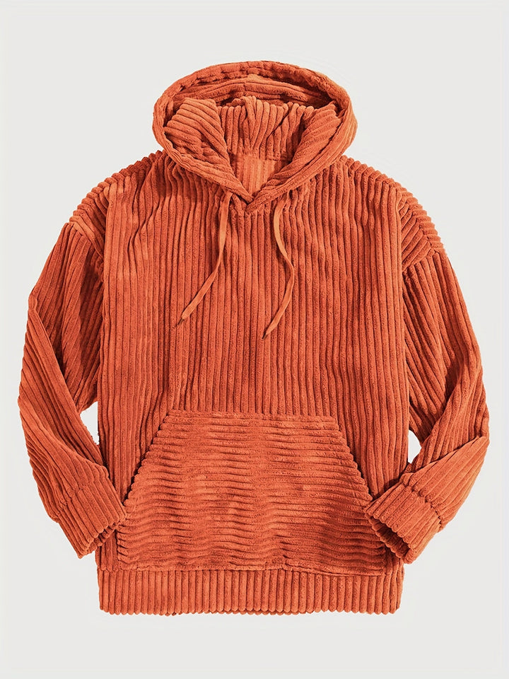 Ribbed Pullover Hoodie