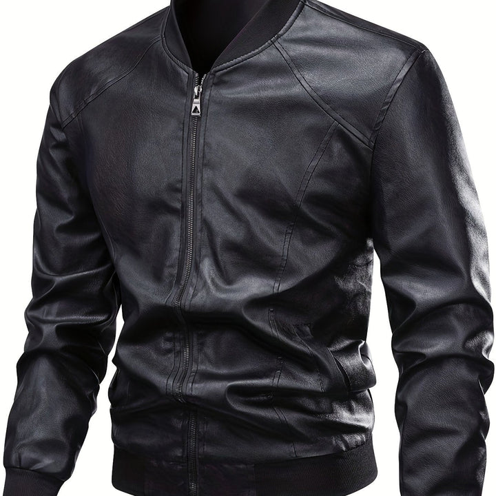 Refined Zip-Up Bomber Jacket