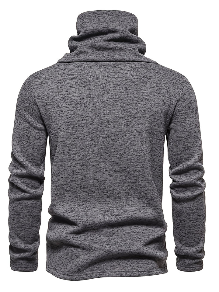 Slouchy Collar Button-Up Sweater