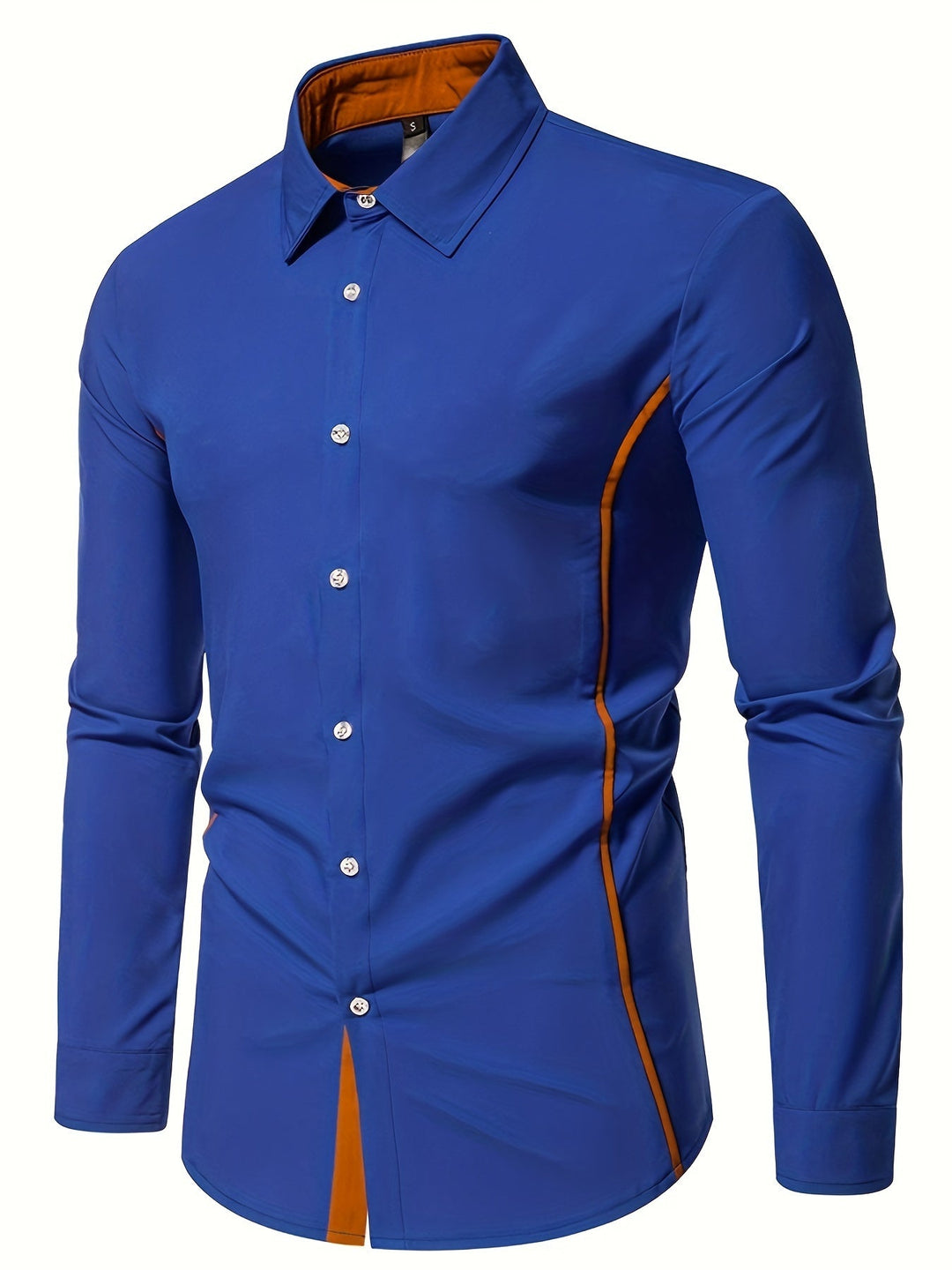 Contrast Trim Button-Up Shirt