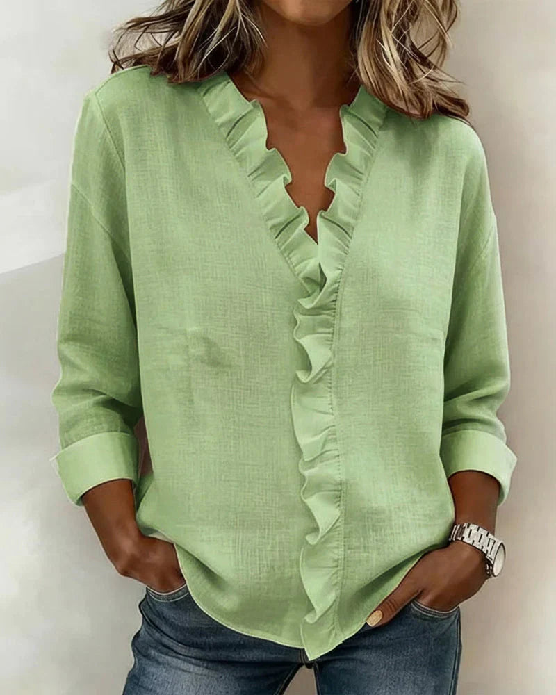 Lightweight V-Neck Blouse