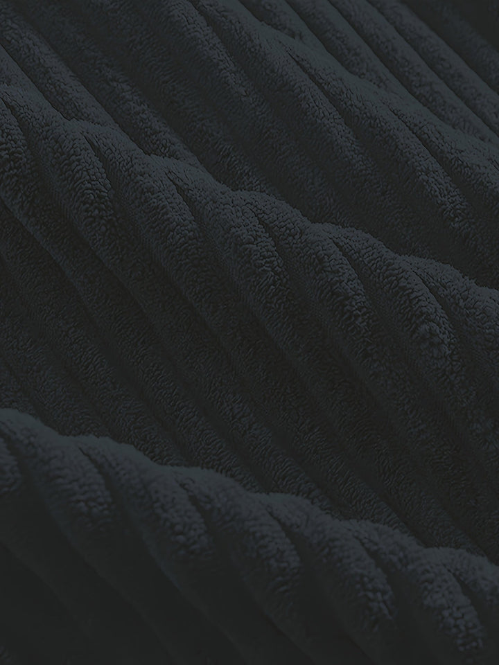 Ribbed Pullover Hoodie