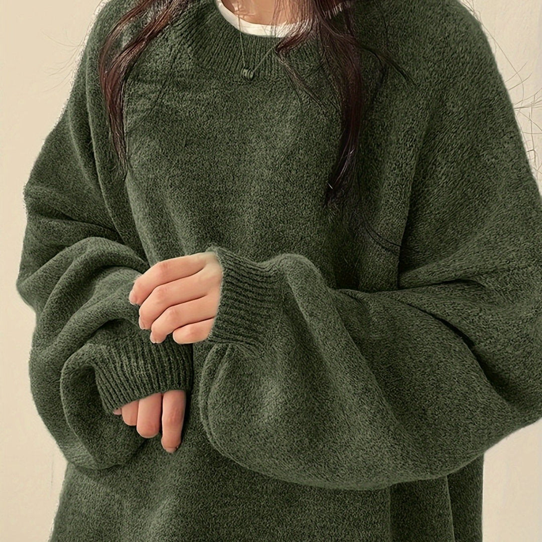 Relaxed Drop-Shoulder Sweater