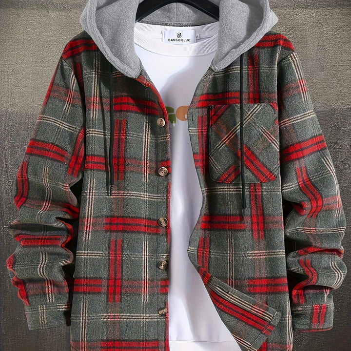 Plaid Hooded Jacket