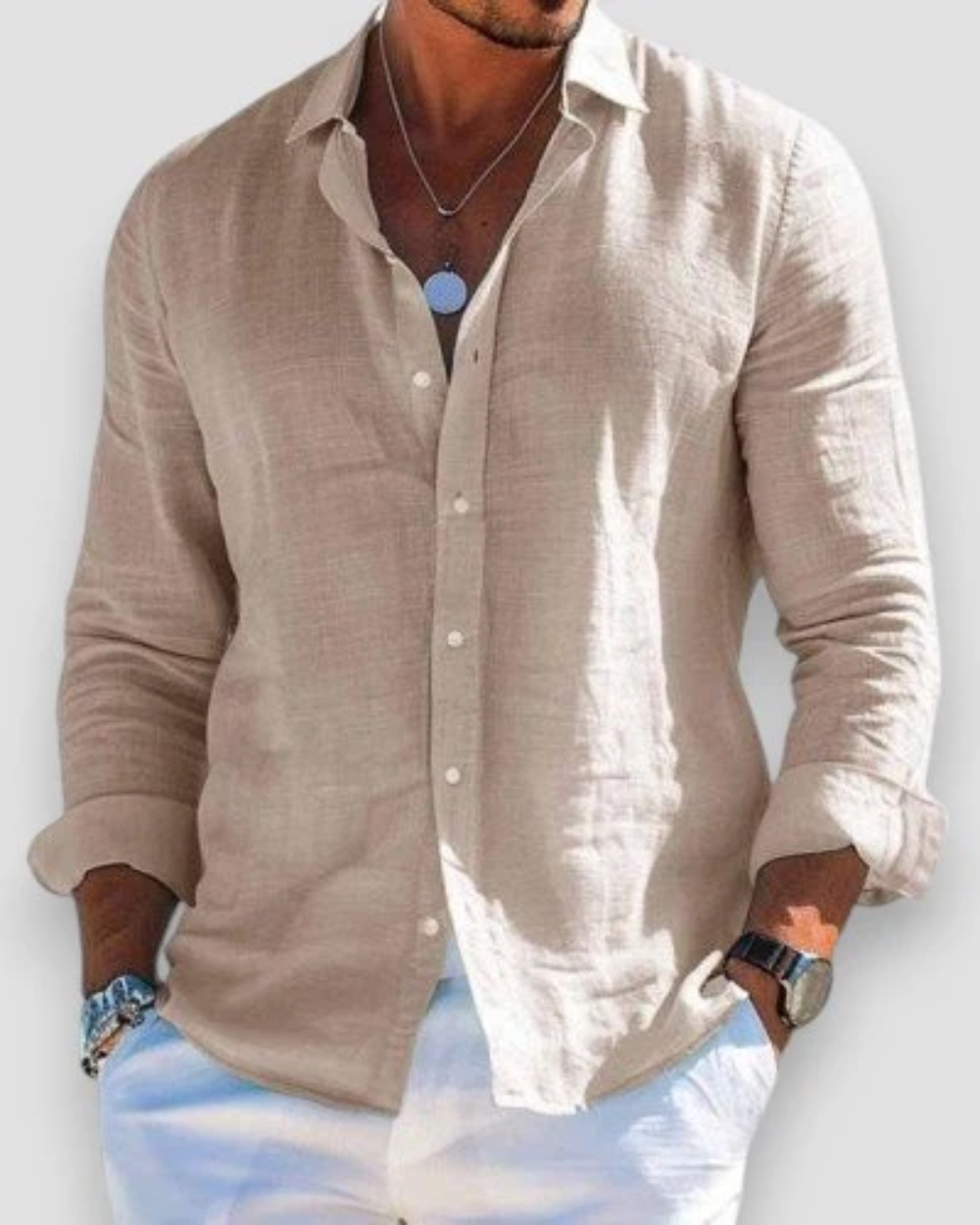 Casual Long Sleeve Button-Down Shirt