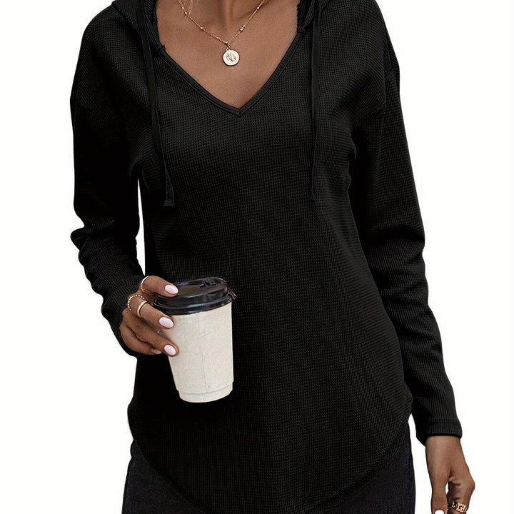 Relaxed V-Neck Hoodie