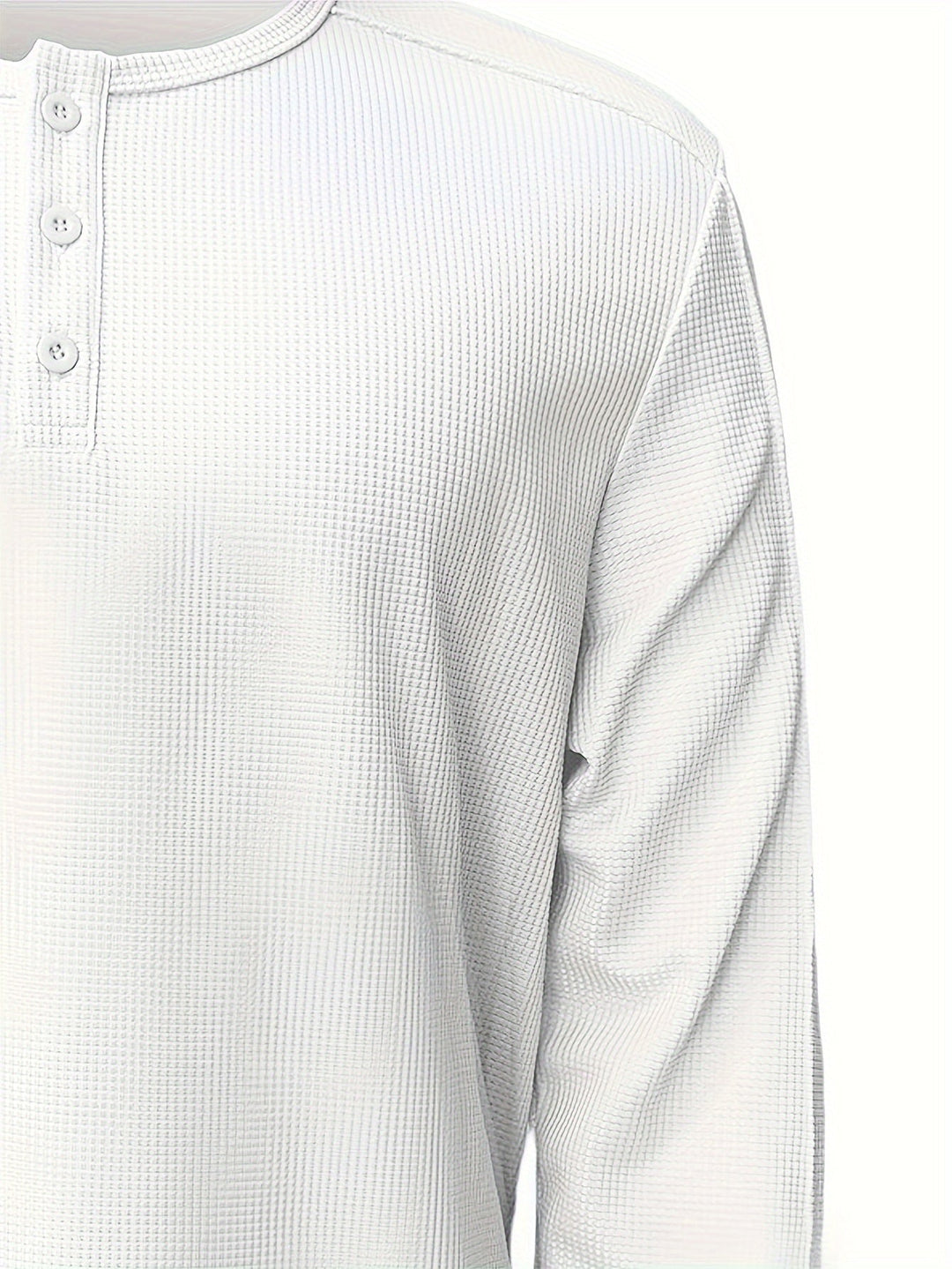 Textured Long-Sleeve Henley