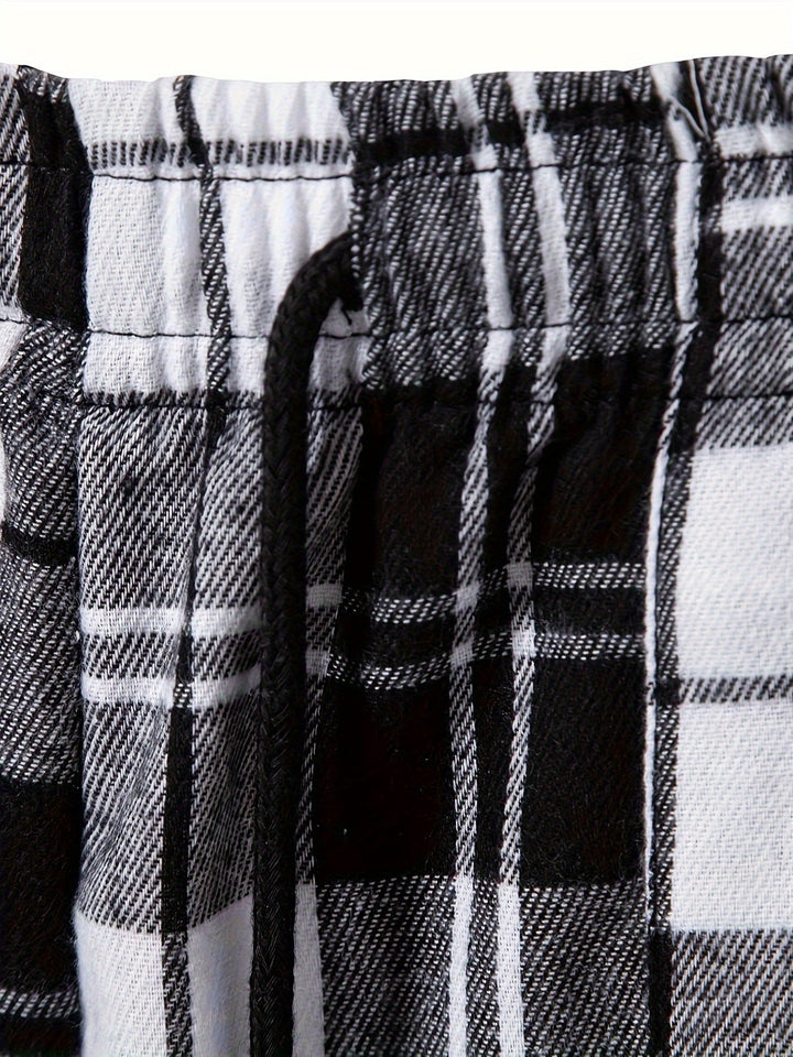 Relaxed Plaid Lounge Pants